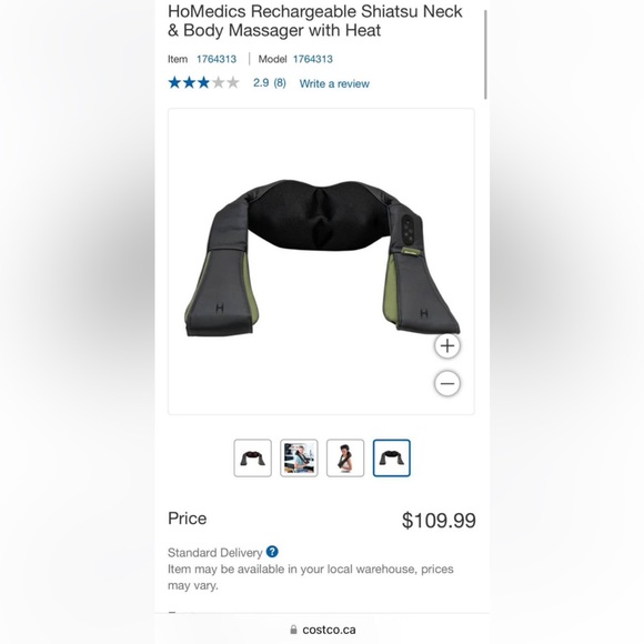 HoMedics Rechargeable Shiatsu Neck
& Body Massager with Heat - NEW - Picture 6 of 6